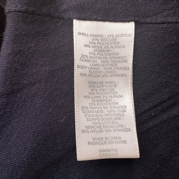 Rebecca Taylor Tweed & Leather Trim Moto Jacket Women's Size 4 - Picture 8 of 9